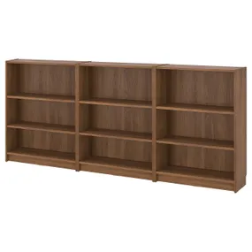 IKEA BILLY БІЛЛІ, комбінація з книжковою шафою, коричневий горіх, 240x28x106 см 995.818.20 фото