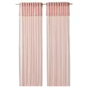 IKEA MOALISA МОАЛІСА, штори, пара, блідо-рожевий / рожевий, 145x300 см 204.995.07 фото thumb №1
