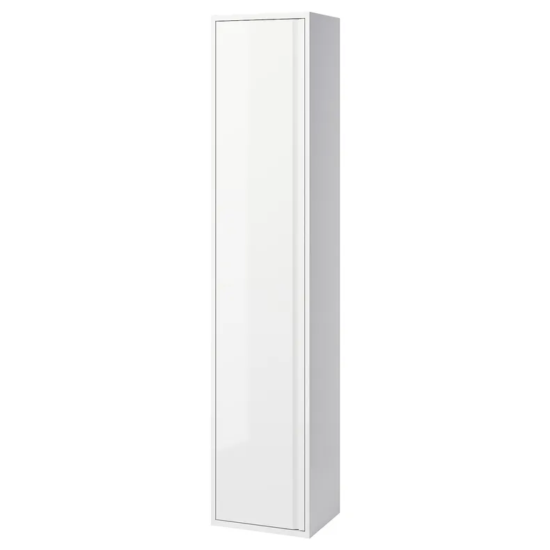 IKEA ÄNGSJÖN ЕНГШЕН, висока шафа з дверцятами, глянцевий білий, 40x35x195 см 405.350.81 фото №1