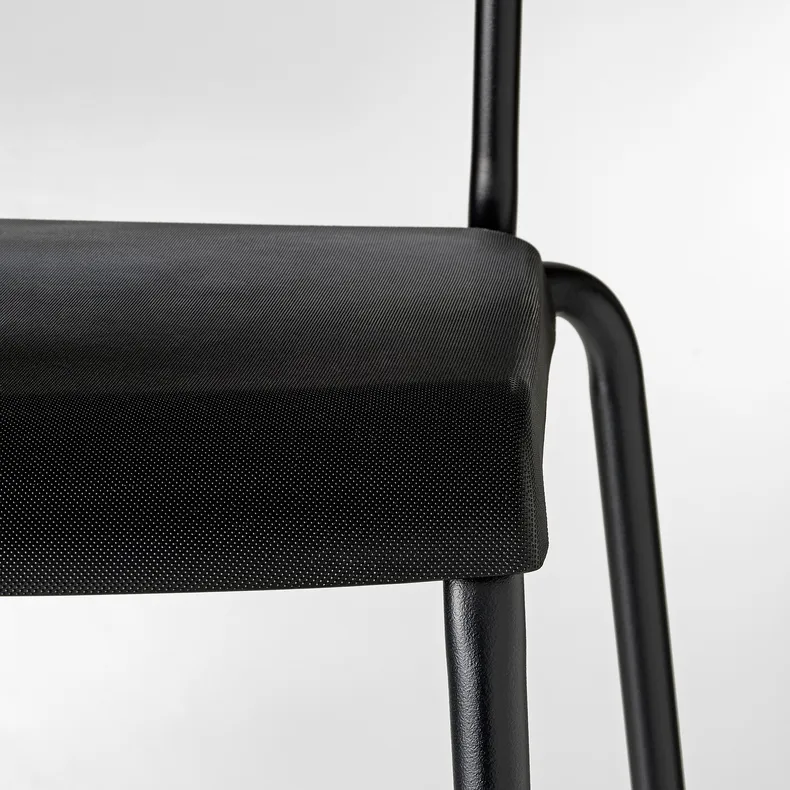 IKEA STIG СТІГ, барний стілець зі спинкою, чорний / чорний, 63 см 304.984.18 фото №7