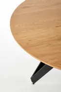 Кухонний стіл HALMAR MOZAMBIK 120x120 см, стільниця - дуб золотий, каркас - чорний фото thumb №12