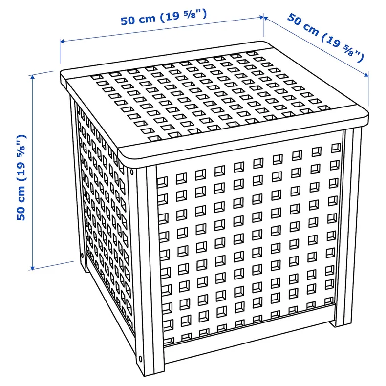 IKEA HOL ХОЛЬ, журнальний столик, акація, 50x50 см 701.613.20 фото №5