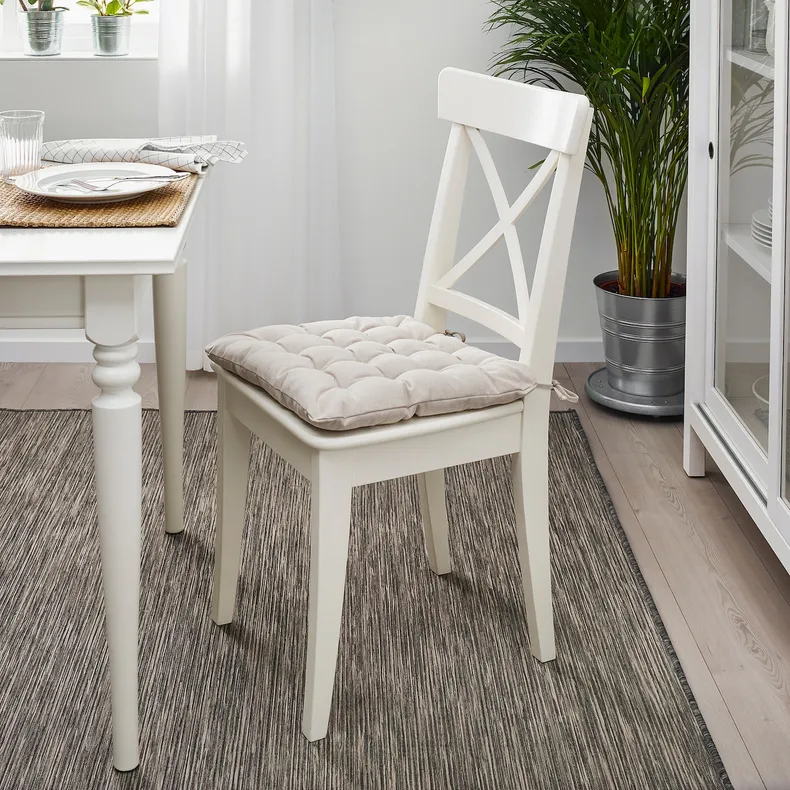 IKEA VIPPÄRT ВІППЕРТ, подушка на стілець, бежевий, 38x38x6.5 см 004.101.01 фото №2