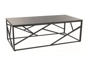Журнальний столик SIGNAL ESCADA A III, сірий мармур / чорний, 60x120 фото