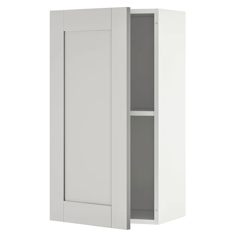 IKEA KNOXHULT КНОКСХУЛЬТ, навісна шафа з дверцятами, сірий, 40x75 см 803.267.97 фото №1