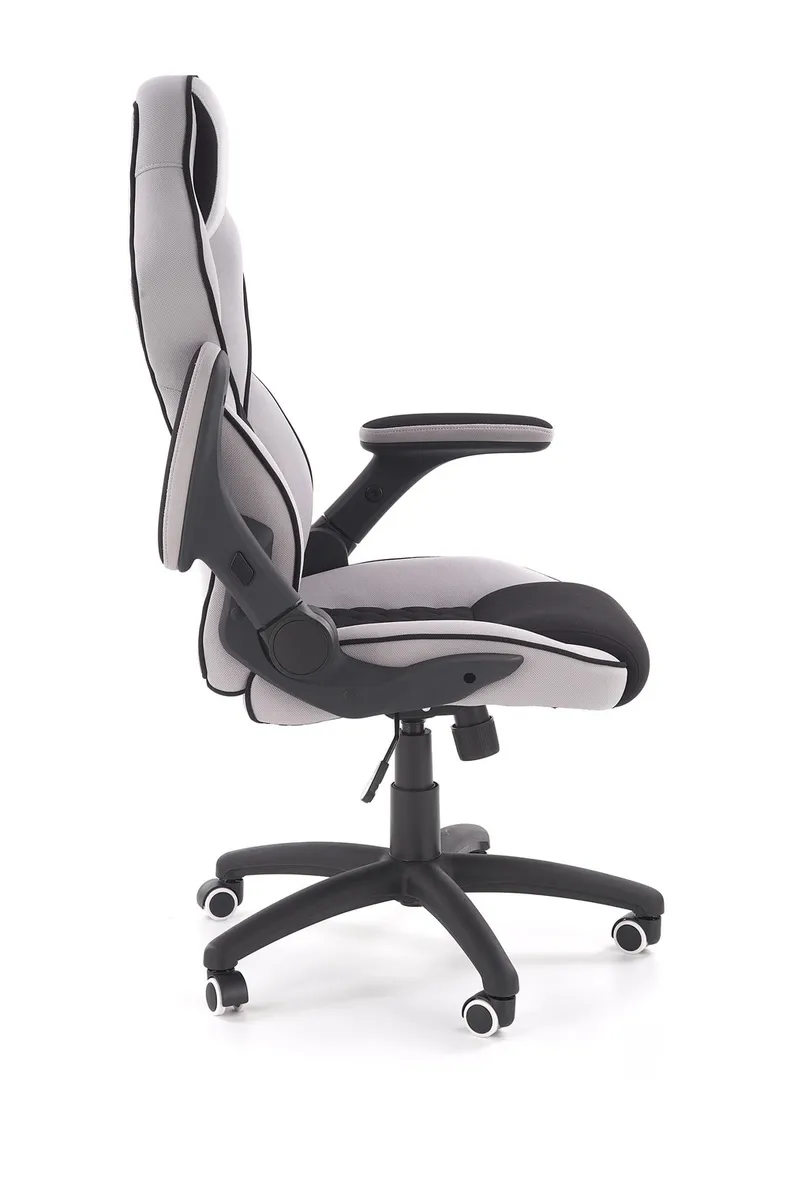 Крісло комп'ютерне офісне обертове HALMAR SONIC чорний / сірий, мембранна тканина фото №5