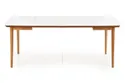 Стіл кухонний HALMAR BARRET 90-190x80 см, стільниця - білий матовий, ніжки - дуб лефкас фото thumb №12