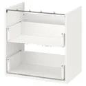 IKEA ENHET ЭНХЕТ, напольный шкаф для раковины,2 ящика, белый, 60x40x60 см 804.405.09 фото thumb №1