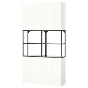 IKEA ENHET ЕНХЕТ, шафа, антрацит / білий, 120x32x225 см 095.479.82 фото