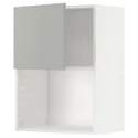 IKEA METOD МЕТОД, шафа навісна для мікрохвильової печ, білий / Хавсторп світло-сірий, 60x80 см 295.387.50 фото thumb №1