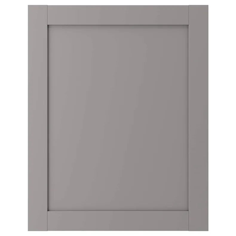 IKEA ENHET ЕНХЕТ, дверцята, сіра рамка, 60x75 см 804.576.70 фото №1