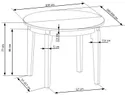 Обеденный стол раскладной HALMAR SORBUS 100-200x100 см, столешница - медовый дуб, ножки - графит фото thumb №15