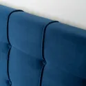 Кровать двуспальная бархатная MEBEL ELITE LINO Velvet, 160x200 см, синий фото thumb №7