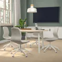 IKEA MITTZON МІТТЗОН, стіл для конференцій, круглий okl береза/білий, 120x75 см 995.139.30 фото thumb №3