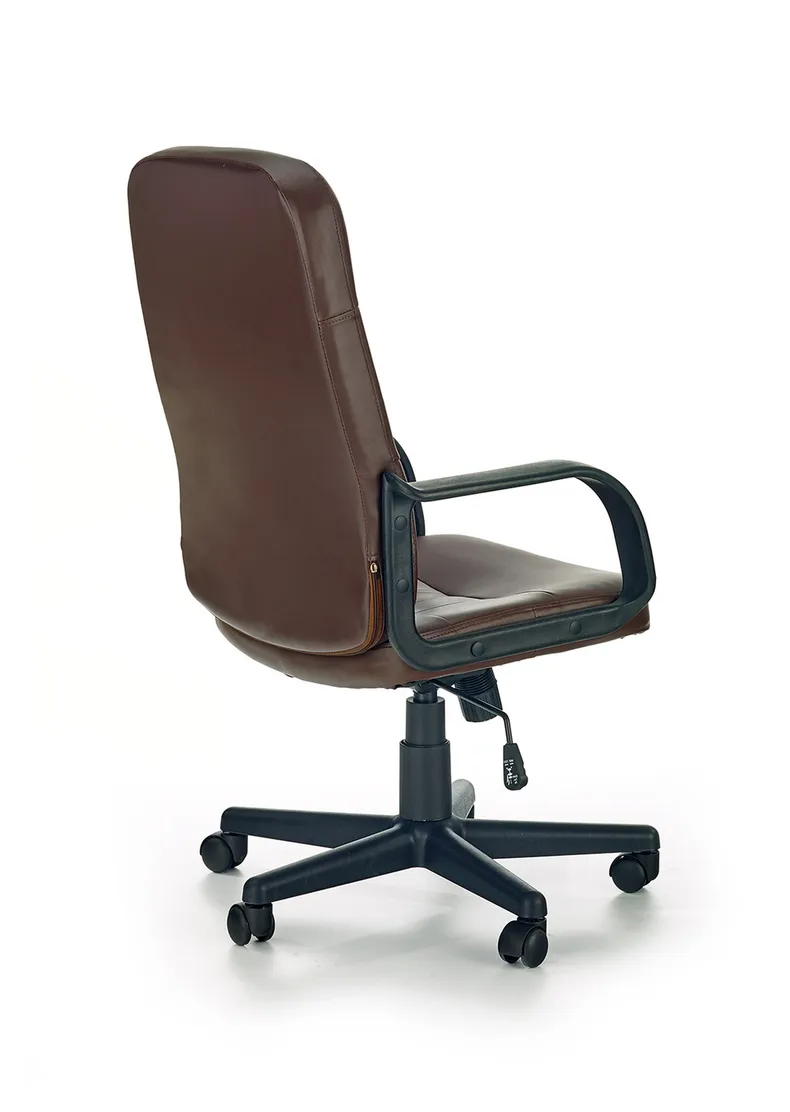Кресло компьютерное офисное вращающееся HALMAR DENZEL коричневый, экокожа фото №2