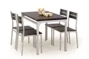 Столовий комплект HALMAR MALCOLM стіл + 4 стільці 110x70 см, венге фото thumb №1