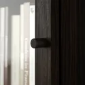 IKEA BILLY БИЛЛИ / OXBERG ОКСБЕРГ, стеллаж + стекл. двери / доп. модуль, темно-коричневая имитация дуб, 40x30x237 см 394.833.61 фото thumb №5