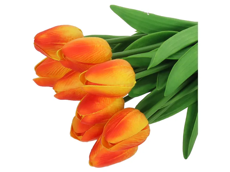 BRW букет тюльпанів 33 см 9 шт пінопластовий помаранчевий 090942 фото №2