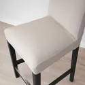 IKEA BERGMUND БЕРГМУНД, барний стілець зі спинкою, чорний / бежевий галантерейний, 62 см 193.881.81 фото thumb №5
