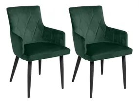 BRW Комплект мягких бархатных стульев 2 шт BRW MERLOT, зеленый SJ180_19_2SZT-ZIELONY фото