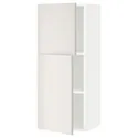 IKEA METOD МЕТОД, навесной шкаф с полками / 2дверцы, белый / светло-серый, 40x100 см 394.565.98 фото thumb №1