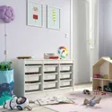 IKEA TROFAST ТРУФАСТ, комбінація для зберіган +контейнери, білий/білий, 99x44x56 см 295.744.51 фото thumb №2