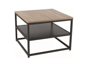 Журнальний стіл SIGNAL AMBER B, дуб / чорний, 55x55 см фото