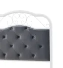 Ліжко односпальне HALMAR FABRIZIA 90x200 см, сірий/білий фото thumb №4