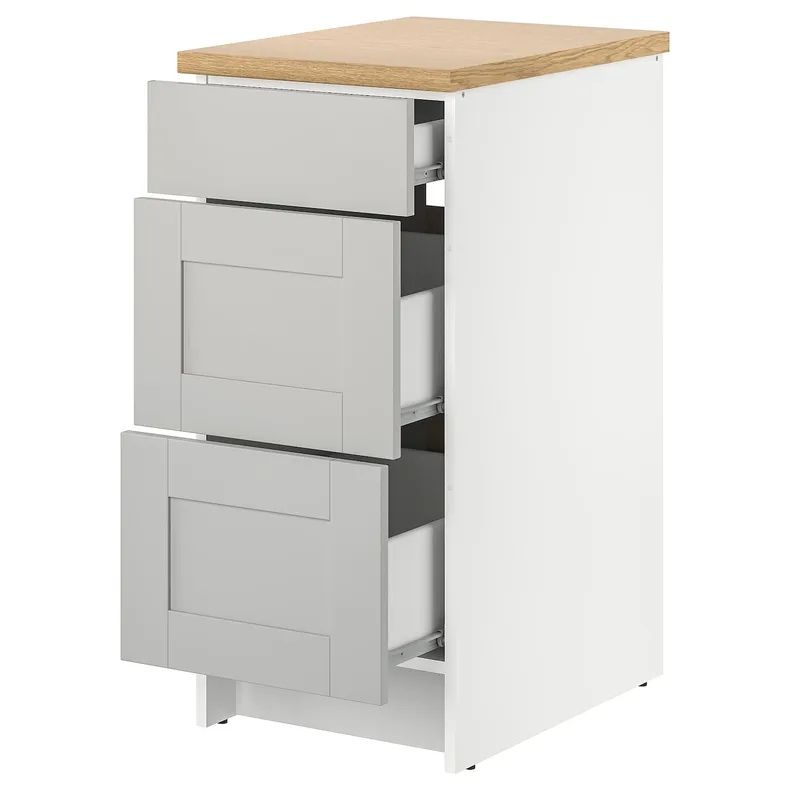 IKEA KNOXHULT КНОКСХУЛЬТ, напольный шкаф с ящиками, серый, 40 см 703.267.93 фото №1