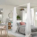 IKEA VITARNA ВІТАРНА, каркас ліжка із балдахіном, білий, 140x200 см 605.736.80 фото thumb №10