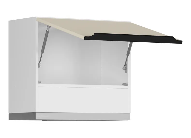 BRW Верхний шкаф для кухни Sole L6 60 см с вытяжкой магнолия жемчуг, альпийский белый/жемчуг магнолии FM_GOO_60/50_O_FL_BRW-BAL/MAPE/IX фото №3