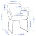 IKEA TOSSBERG ТОССБЕРГ, стілець, білий металл / бежевий Gunnared 805.652.74 фото thumb №8