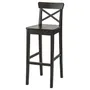 IKEA INGOLF ИНГОЛЬФ, стул барный, коричнево-чёрный, 74 см 902.485.15 фото