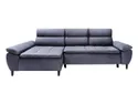 BRW Кутовий розкладний диван Faro з ящиком для зберігання велюровий синій, Моноліт 97 NA-FARO-L-G1_B842DD фото thumb №1
