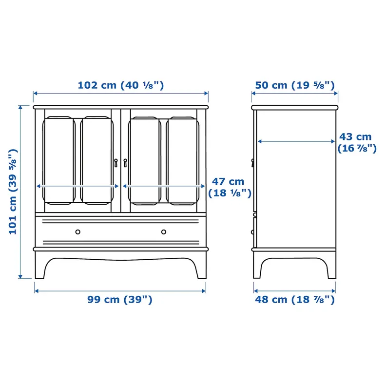 IKEA LOMMARP ЛОММАРП, шкаф, тёмный сине-зелёный, 102x101 см 804.154.68 фото №8