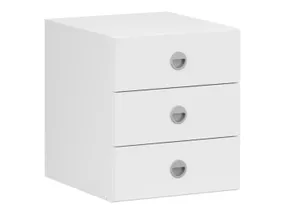 BRW Шкаф-пьедестал Time 43 см с 3 ящиками белый, белый KOM3S/43-BI фото