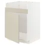 IKEA METOD МЕТОД, напольный шкаф для мойки ХАВСЕН, белый / гавсторпский бежевый, 60x60 см 194.650.61 фото