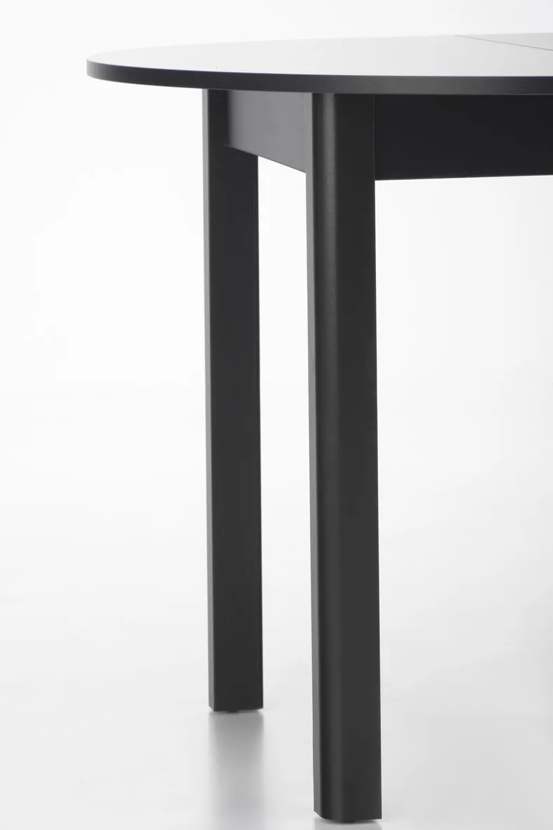 Стіл HALMAR RINGO чорна, ніжки чорні 102-142x102x76 см фото №13
