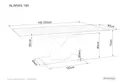 Стіл кухонний SIGNAL ALARAS II, чорний / білий лак, 85x140 фото thumb №5