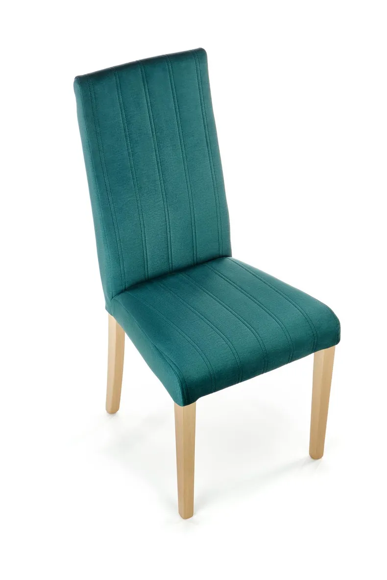 Кухонний стілець HALMAR DIEGO 3 стьобані смужки, дуб медовий/темно-зелений фото №10