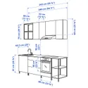 IKEA ENHET ЭНХЕТ, кухня, белый / имит. дуб, 243x63.5x222 см 393.380.91 фото thumb №3