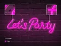 BRW Світлодіодний неоновий настінний світильник Let's Party рожевий 093805 фото thumb №4