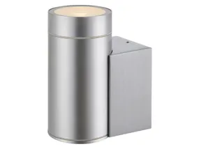 BRW Настенный металлический светильник для наружного применения серебристый 073297 фото