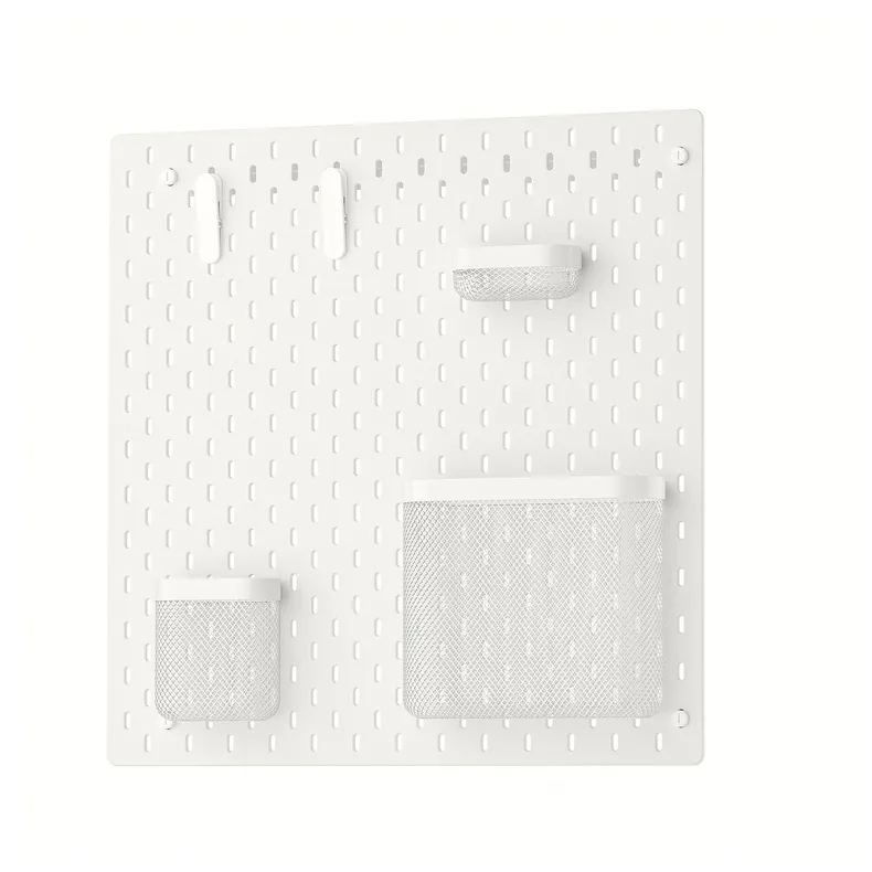 IKEA SKÅDIS СКОДИС, настенная панель, комбинация, белый, 56x56 см 495.159.41 фото №2