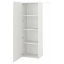 IKEA PLATSA ПЛАТСА, гардероб із 1 дверцятами, білий / ФОННЕС білий, 90-107x42x181 см 394.253.66 фото thumb №1