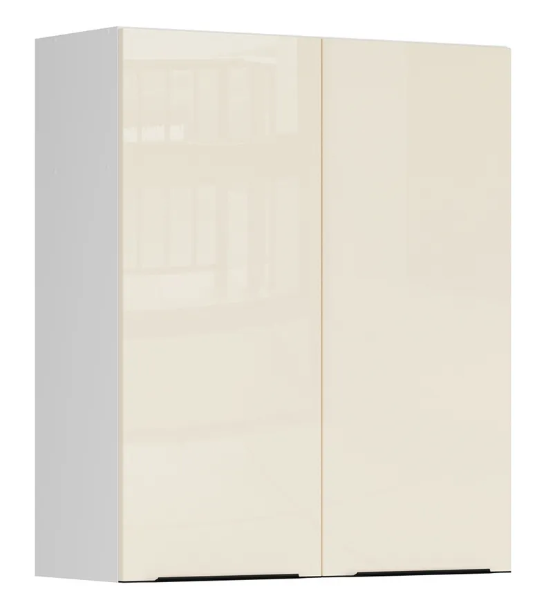 BRW Кухонный верхний шкаф Sole L6 80 см с выдвижным ящиком двухдверный магнолия жемчуг, альпийский белый/жемчуг магнолии FM_GC_80/95_L/P-BAL/MAPE фото №2