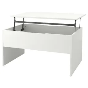 IKEA ÖSTAVALL ОСТАВАЛЛ, регулируемый журнальный стол, белый, 90 см 005.300.66 фото