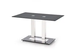Кухонний стіл HALMAR WALTER 2 130x80 см чорний, хром фото