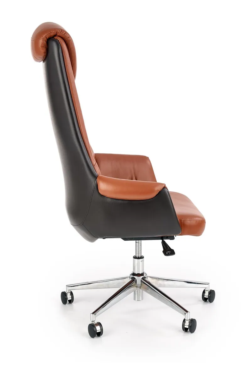 Крісло комп'ютерне, офісне обертове HALMAR CALVANO : темно-коричневий / світло-коричневий фото №4