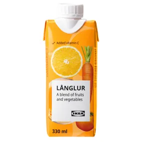 IKEA LÅNGLUR ЛОНГЛУР, фруктовый и овощной смузи, Апельсин с добавлением витамина С, 330 мл 805.805.90 фото